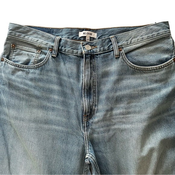 New Re/Done Low Rider Loose in Vintage Flow. Wide leg split seam low rise jean - Picture 10 of 16